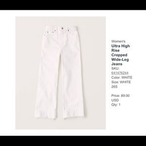 Women's Ultra High Rise Cropped Wide-Leg Jeans